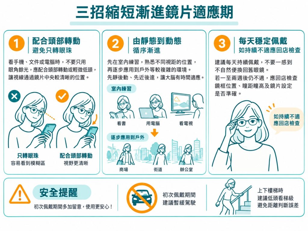 三招縮短漸進鏡片適應期
