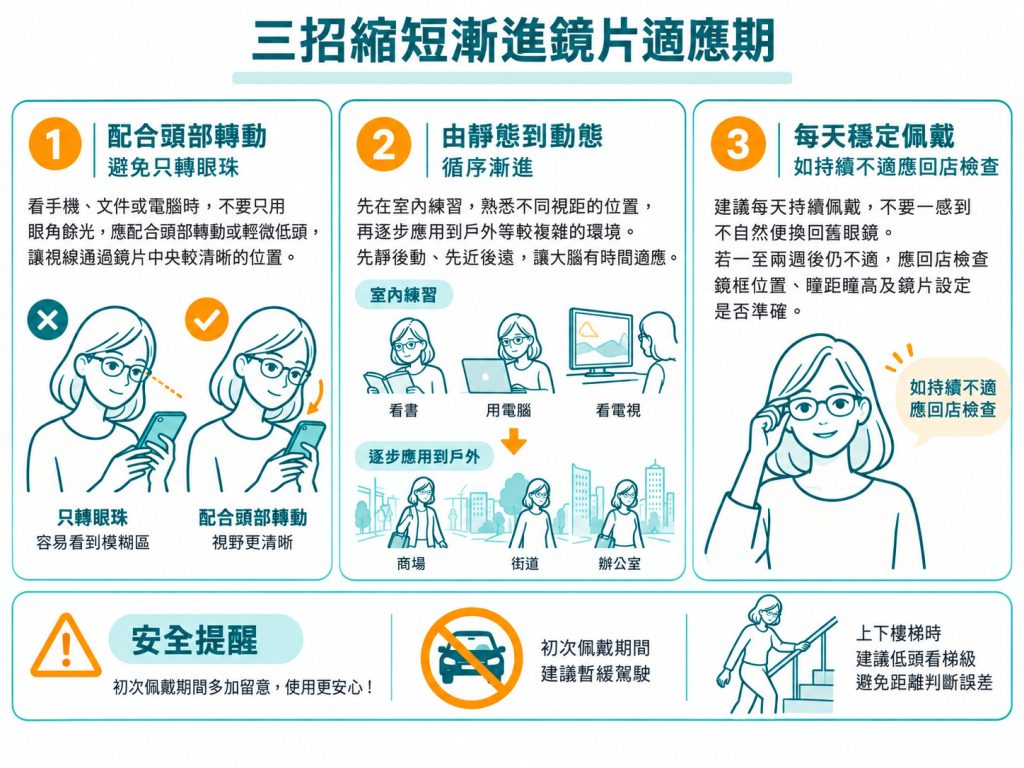 三招縮短漸進鏡片適應期