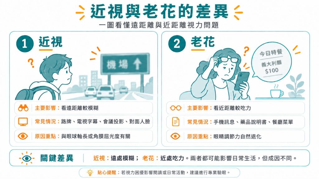 近視與老花的分別