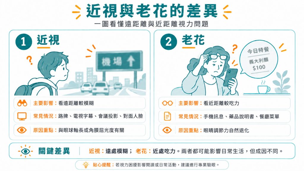 近視與老花的分別